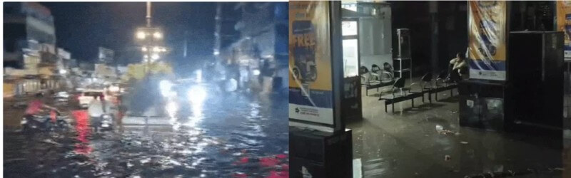 सीकर में डेढ़ घंटे की बारिश से गर्मी से राहत, अंडरपास और सड़कों पर भरा पानी