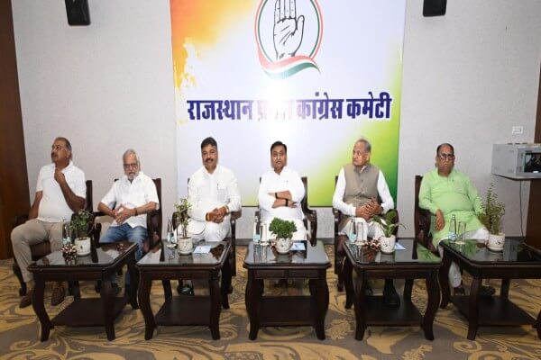 राजस्थान प्रदेश कांग्रेस के नए भवन निर्माण को लेकर जयपुर में महत्वपूर्ण बैठक