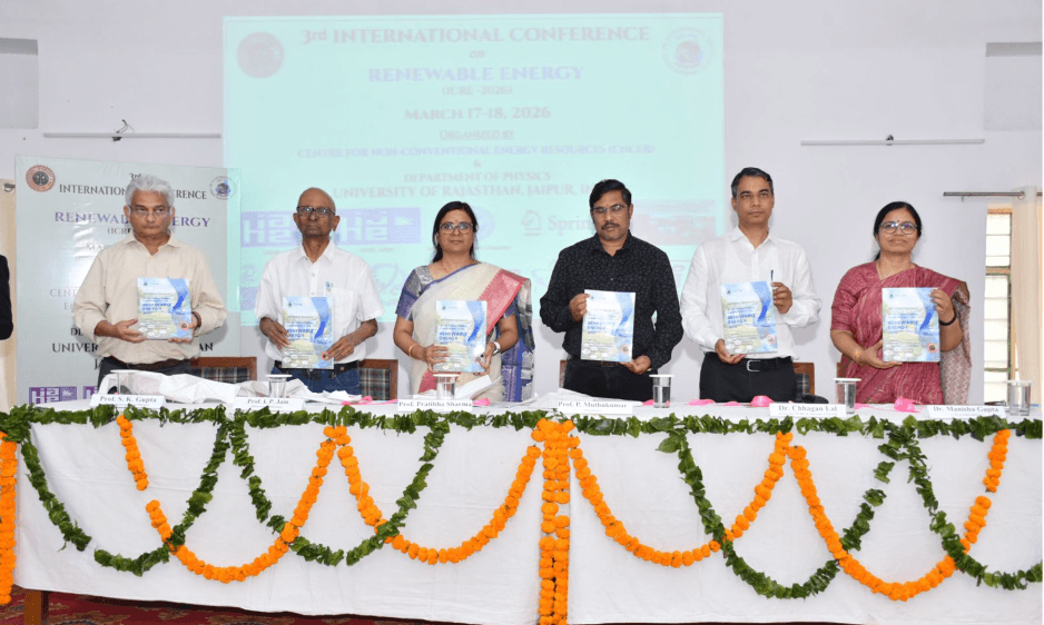 राजस्थान विश्वविद्यालय में ICRE 2026 का आगाज, नवीकरणीय ऊर्जा पर वैश्विक मंथन शुरू