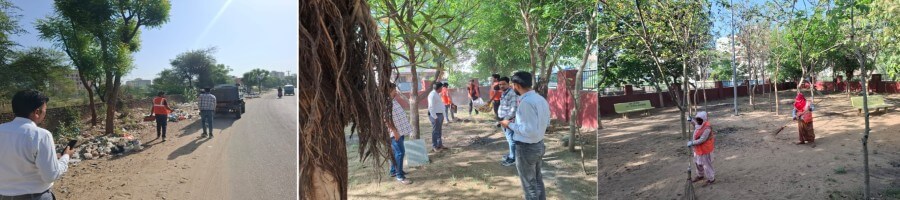सफाई सेवा मैराथन-2026: मानसरोवर स्थित वार्ड 49 की पत्रकार कॉलोनी में विशेष अभियान, तिकोना पार्क हुआ साफ