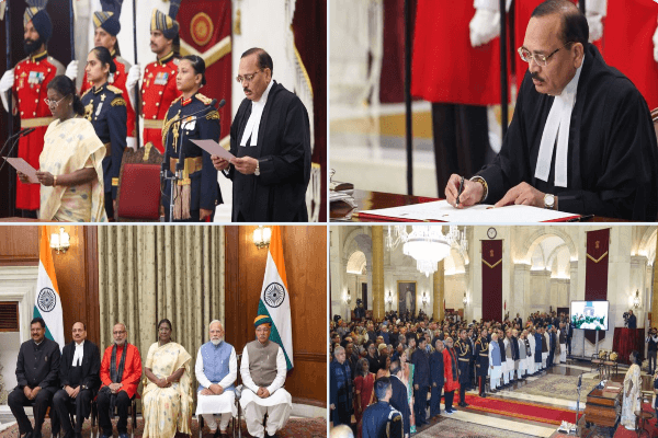 मुख्य न्यायाधीश जस्टिस सूर्यकांत ने ली 53 वें मुख्य न्यायाधीश पद की शपथ, 7 देशों के मुख्य न्यायाधीश भी हुए शामिल