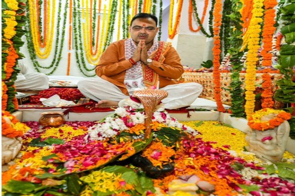श्रावण के चतुर्थ सोमवार पर मुख्यमंत्री भजनलाल शर्मा ने की महादेव की पूजा, प्रदेश की सुख-समृद्धि की कामना