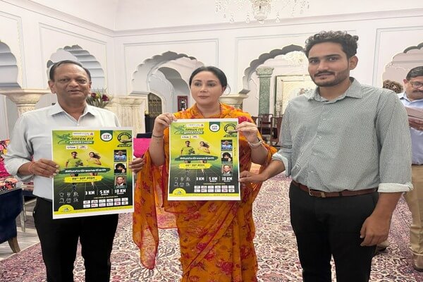 उप मुख्यमंत्री दीया कुमारी ने किया ग्रीन फिट मैराथन के पोस्टर का विमोचन