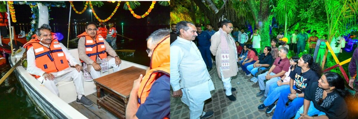 मुख्यमंत्री भजनलाल शर्मा और भाजपा अध्यक्ष मदन राठौड़ ने आबूराज मेंनक्की झील में बोटिंग कर झील और रात्रि भ्रमण