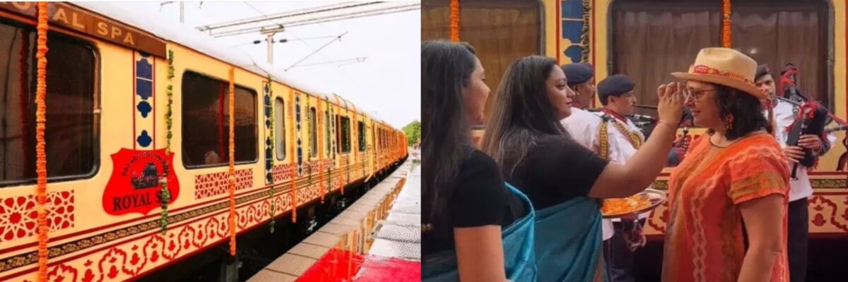 लग्जरी ट्रेन पैलेस ऑन व्हील्स की शाही शुरुआत: जयपुर पहुंची सीजन की पहली यात्रा, विदेशी सैलानियों ने किया राजस्थानी परंपराओं का अनुभव