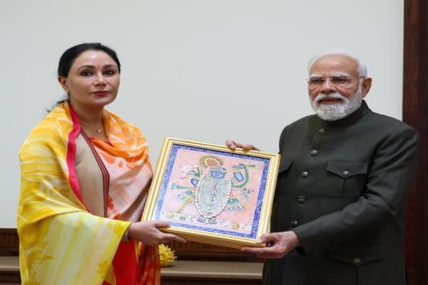 दिल्ली में पीएम मोदी से मिलीं उपमुख्यमंत्री दिया कुमारी कहा— प्रधानमंत्री का मार्गदर्शन देता है नई ऊर्जा
