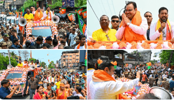 बंगाल की राजनीति में गूंजा राजस्थान: सिलीगुड़ी रोड शो से मुख्यमंत्री  भजनलाल शर्मा का शक्ति प्रदर्शन