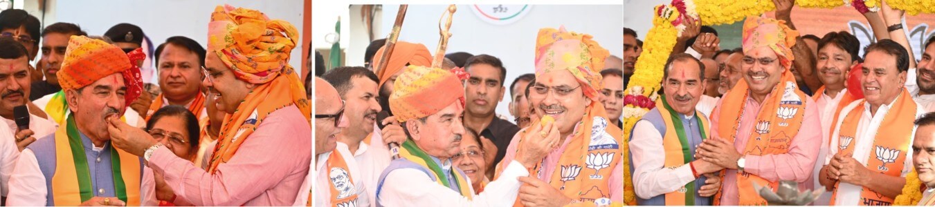 मुख्यमंत्री भजनलाल शर्मा और प्रदेश अध्यक्ष मदन राठौड़ ने कार्यकर्ताओं संग मनाई खुशी