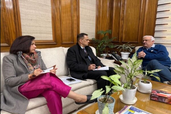 कृषि भवन में GRAM 2026 और एग्रीस्टैक पर केंद्रीय कृषि सचिव डॉ. देवेश चतुर्वेदीऔर मुख्य सचिव सी श्रीनिवास के बीच अहम चर्चा, किसानों के कल्याण पर केंद्र–राज्य समन्वय मजबूत