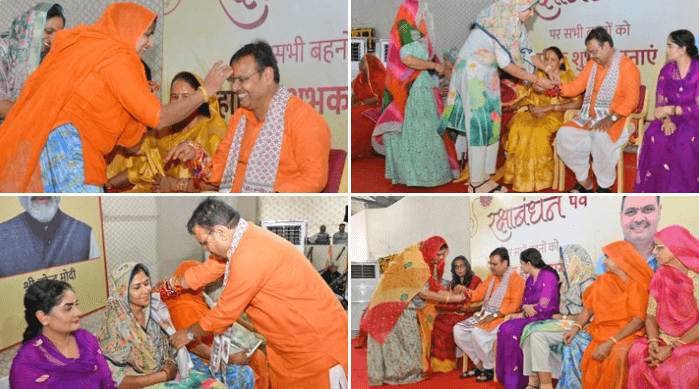 रक्षाबंधन पर मुख्यमंत्री भजनलाल शर्मा ने बहनों से बंधवाया रक्षासूत्र, वीरांगनाओं का किया सम्मान