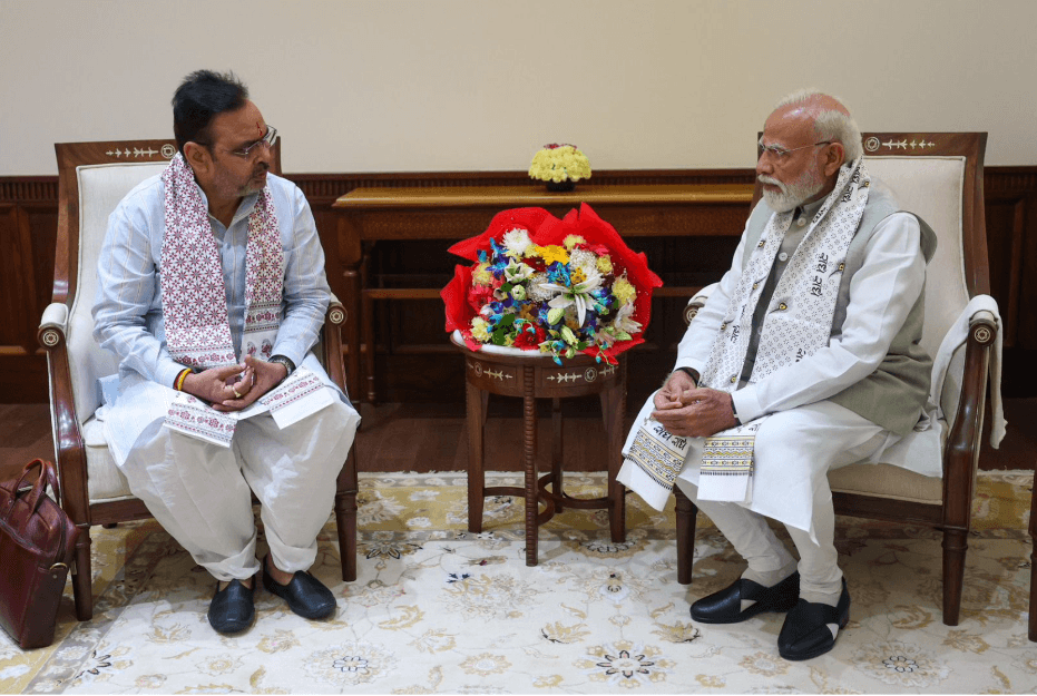 मुख्यमंत्री भजनलाल शर्मा ने पीएम नरेंद्र मोदी से की मुलाकात, राजनीतिक और प्रशासनिक सुधारों पर चर्चा