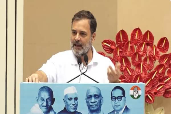 राहुल गांधी बोले– भारत का इलेक्शन सिस्टम मर चुका है, धांधली से पीएम बने मोदी