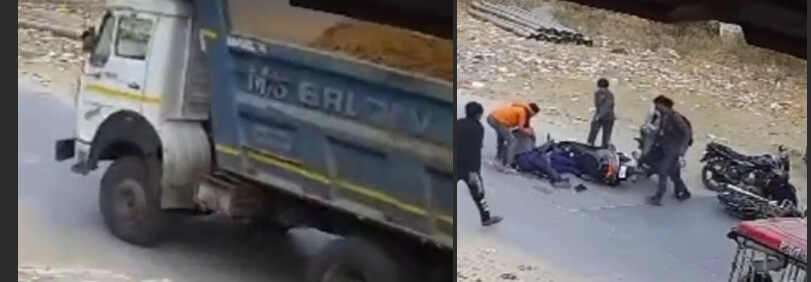 करधनी इलाके में डंपर की चपेट में आई स्कूटी, छात्रा नेहा शेखावत की मौत, दो सहेलियां गंभीर घायल