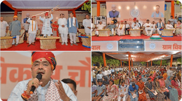 मुख्यमंत्री भजनलाल शर्मा ने अजमेर जिले में पुष्कर की कड़ेल ग्राम पंचायत में आयोजित ‘ग्राम विकास चौपाल’ के दौरान मातृशक्ति के बीच पहुँचकर उनसे आत्मीय संवाद 