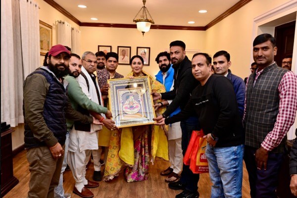 खाटू श्यामजी मंदिर समिति के नवनियुक्त पदाधिकारियों ने उपमुख्यमंत्री दिया कुमारी से की शिष्टाचार भेंट