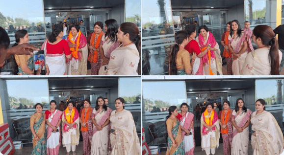 रायपुर एयरपोर्ट पर भाजपा राष्ट्रीय मंत्री डॉ. अलका सिंह का भव्य स्वागत