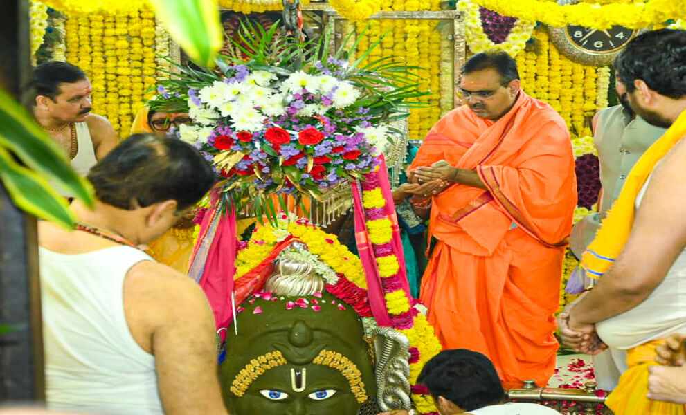 मुख्यमंत्री शर्मा ने किए महाकाल के दर्शन, कहां राजस्थान और मध्यप्रदेश की सरकारें विकसित करेंगी श्रीकृष्ण गमन पथ