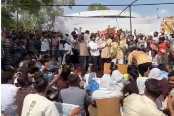 नीट पेपर लीक और बेरोजगारी के खिलाफ जयपुर में सीजेपी का प्रदर्शन, शिक्षा मंत्री के इस्तीफे की उठी मांग
