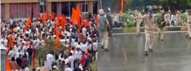 जयपुर में करणी सेना की रैली पर पुलिस का लाठीचार्ज, वाटर कैनन से भीड़ को खदेड़ा