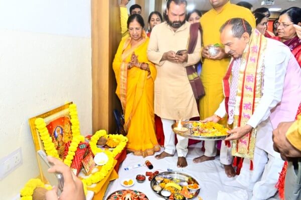 भाजपा प्रदेश अध्यक्ष मदन राठौड़ ने प्रदेश कार्यालय में किया लक्ष्मी पूजन, कहा — जनता का भरोसा भाजपा पर, अंता उपचुनाव में मिल रहा जबरदस्त जनसमर्थन