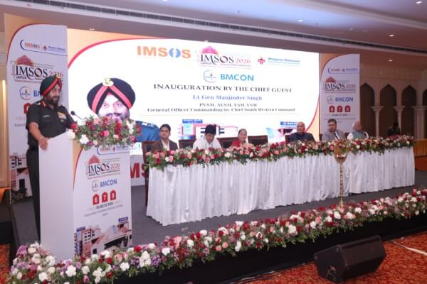 IMSOS-2026 BMCON का जयपुर में शुभारंभ, लेफ्टिनेंट जनरल मंजिंदर सिंह बोले – सेना और स्वास्थ्य सेवाओं के मूल्यों में समानता