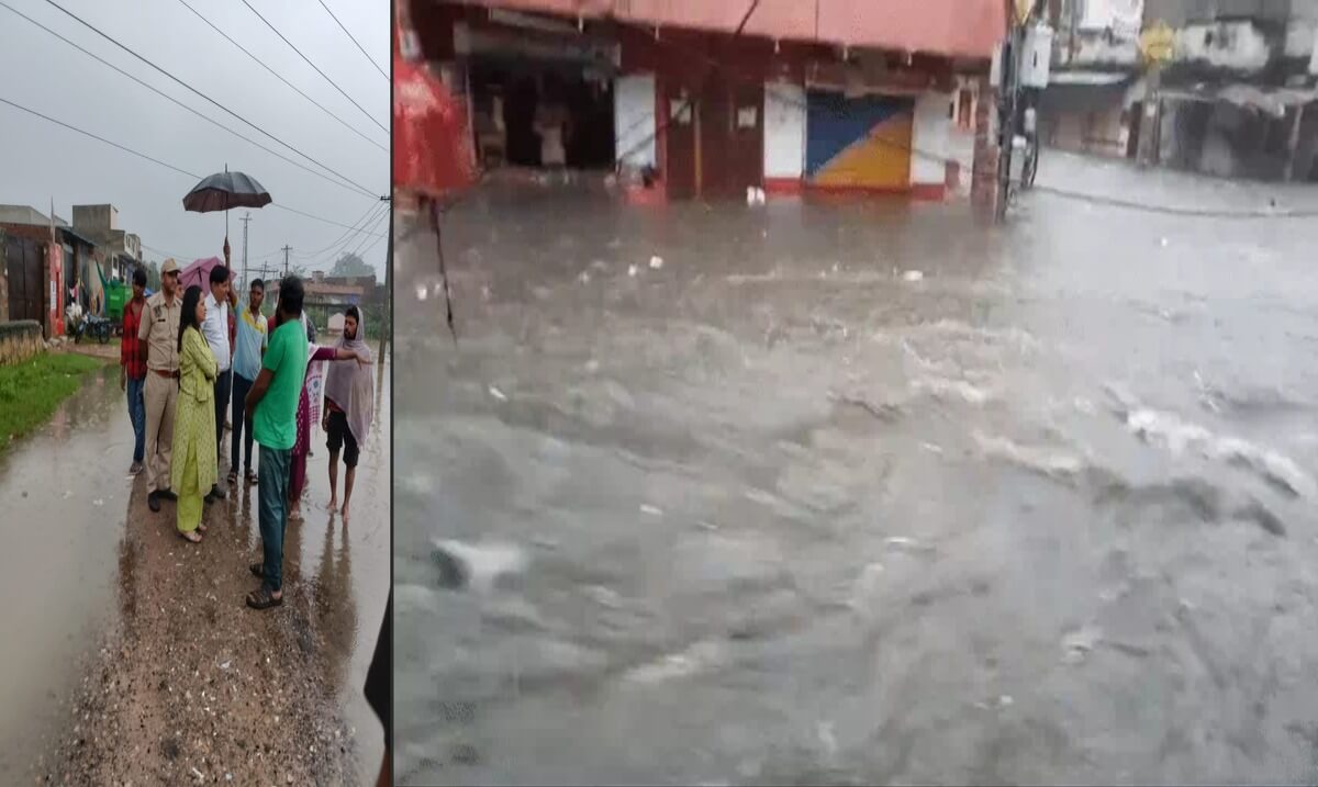 जयपुर में भारी बरसात, परकोटे में बाढ़ के बने हालात, मुख्य सचिव और डीजीपी के निवास के बाहर भरा पानी