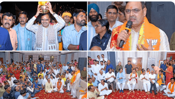 त रविदास कलश यात्रा, समरसता संकल्प अभियान, मुख्यमंत्री भजनलाल शर्मा, संत रविदास 650वीं जयंती, राजापार्क राम मंदिर, वाराणसी से कलश यात्रा