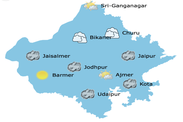 राजस्थान में दो दिन हीटवेव के बाद बदलेगा मौसम, 16 जिलों में आंधी-बारिश की संभावना