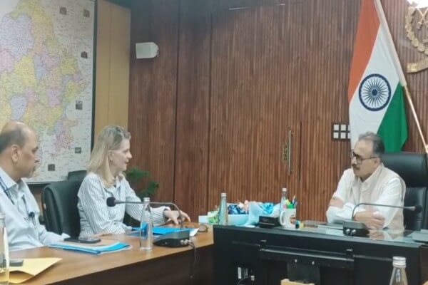 यूनिसेफ कंट्री हेड सिंथिया मैककैफ्री पुलिस मुख्यालय पहुंचीं, DGP से मुलाकात में बाल सुरक्षा पर व्यापक चर्चा