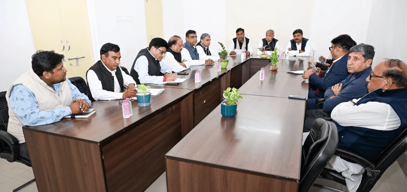 राजस्थान प्रदेश कांग्रेस कमेटी मुख्यालय के नए भवन निर्माण समिति की बैठक