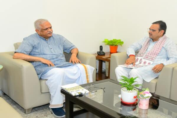 मुख्यमंत्री भजनलाल शर्मा की दिल्ली में भाजपा संगठन महामंत्री बीएल संतोष से मुलाकात