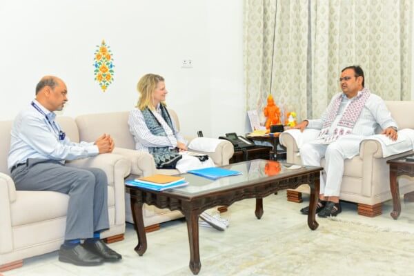 मुख्यमंत्री भजनलाल शर्मा से यूनिसेफ भारत प्रतिनिधि सिंथिया मैककैफ्रे की मुलाकात, बाल विकास व पोषण पर चर्चा