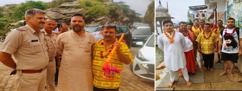 पुष्कर की नौसर घाटी में नागेश्वर महादेव मंदिर में कांवड़ यात्रा और सहस्त्र धारा का भव्य आयोजन