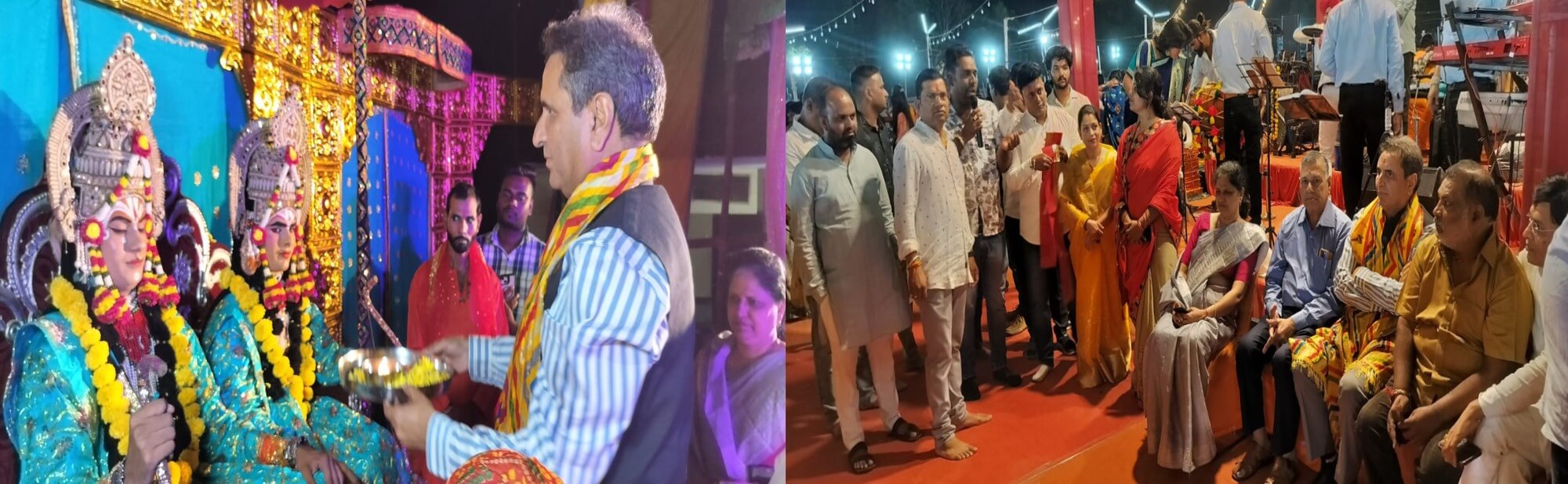 रामलीला और गरबा रास कार्यक्रम में मुख्य अतिथि के रूप में पूर्व आरटीडीसी अध्यक्ष धर्मेंद्र राठौड़ ने उपस्थिति दर्ज करवाई
