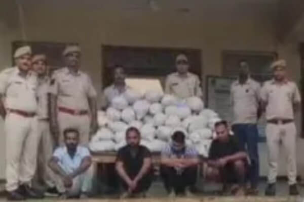 झालावाड़ में एक करोड़ का गांजा बरामद, सेना का जवान भी तस्करी में शामिल, चार गिरफ्तार