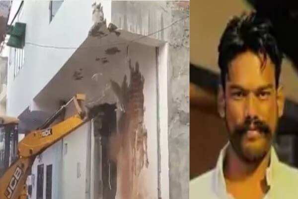 जयपुर में फरार हिस्ट्रीशीटर के अवैध मकान पर चला बुलडोजर, फायरिंग के बाद से आरोपी फरार