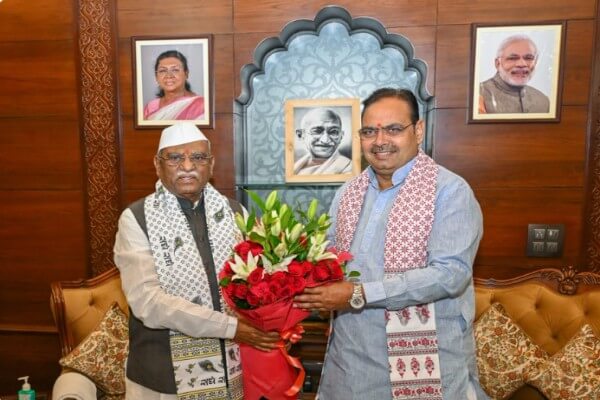 मुख्यमंत्री भजनलाल शर्मा ने राज्यपाल हरिभाऊ बागडे को दी जन्मदिन की शुभकामनाएं