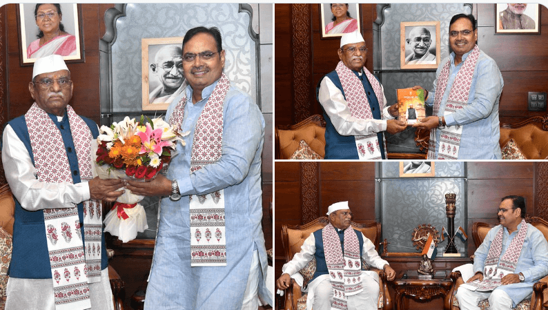 मुख्यमंत्री भजनलाल शर्मा ने राज्यपाल हरिभाऊ बागडे से की शिष्टाचार भेंट,विकास से जुड़े मुद्दों पर चर्चा