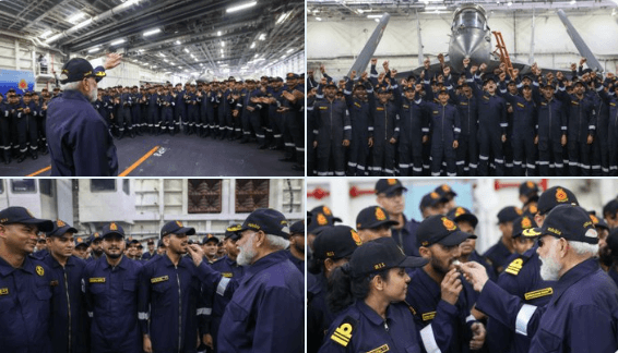प्रधानमंत्री मोदी ने गोवा में INS विक्रांत पर नौसैनिकों संग मनाई दिवाली, कहा — “INS विक्रांत दुश्मनों की नींद उड़ाने वाला नाम है”