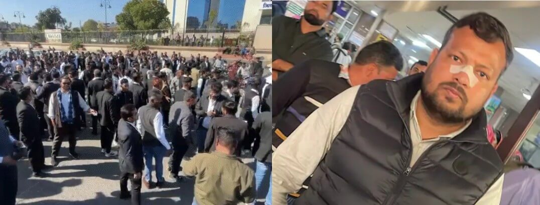 अजमेर में अधिवक्ताओं का हंगामा: सड़क पर PWD अधिकारी को दौड़ा-दौड़ाकर पीटा, पुलिस ने बचाया: स्पीड ब्रेकर विवाद पर शहर में तनाव