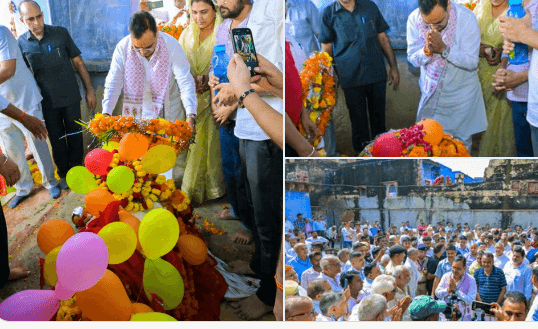 पूर्व विधानसभा अध्यक्ष गिर्राज प्रसाद तिवारी को अंतिम विदाई, मुख्यमंत्री भजन लाल शर्माऔर अरुण चतुर्वेदी सहित नेताओं ने दी श्रद्धांजलि