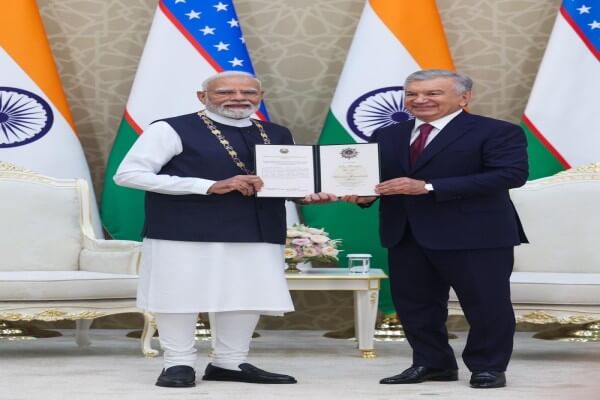 उज्बेकिस्तान ने पीएम मोदी को दिया सर्वोच्च राज्य सम्मान, मिला 36 वां अंतरराष्ट्रीय सम्मान