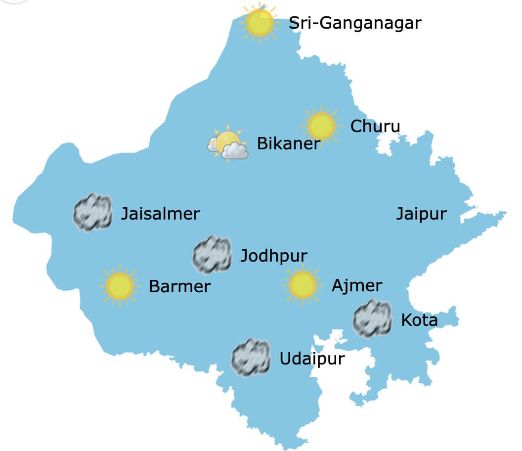 राजस्थान में बढ़ी गर्मी की मार: 12 शहरों में पारा 40 पार, कोटा सबसे गर्म