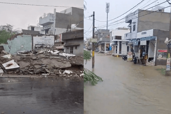 पाली में मूसलाधार बारिश से बाढ़ जैसे हालात, कई कॉलोनियों में घरों तक घुसा पानी; एक युवक की करंट से मौत, स्कूलों में छुट्टी