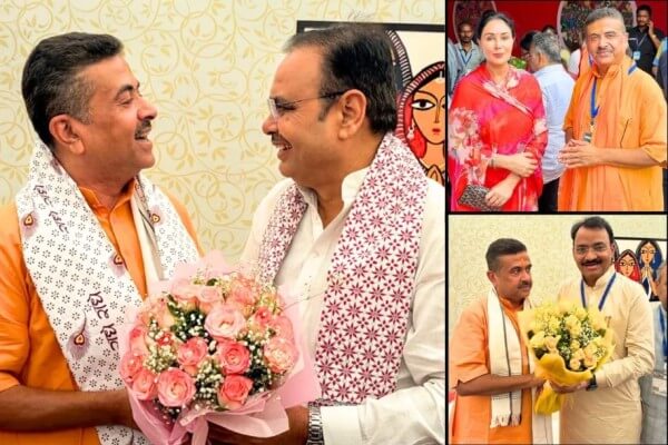 सुवेंदु अधिकारी के शपथ ग्रहण में शामिल हुए भजनलाल शर्मा, दिया कुमारी और प्रेमचंद बैरवा