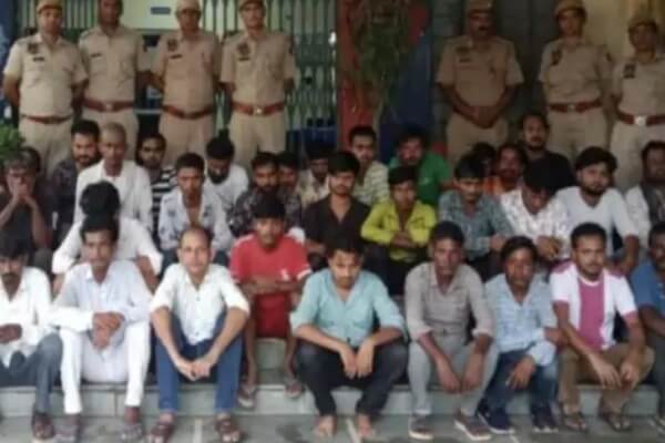जयपुर: भट्टाबस्ती थाना पुलिस का एरिया डोमिनेशन अभियान, 33 बदमाश गिरफ्तार