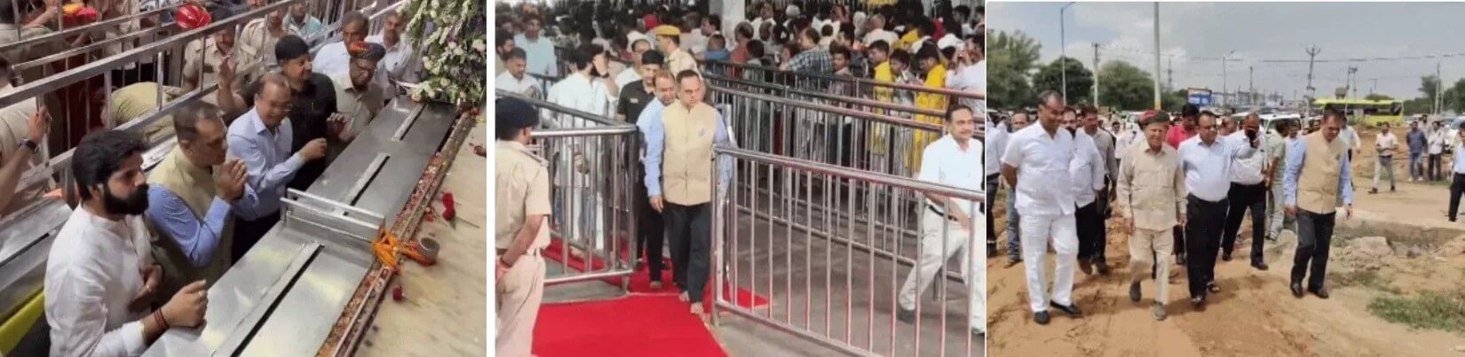 राजस्थान धरोहर प्राधिकरण के अध्यक्ष ओंकार सिंह लखावत और मुख्य सचिव वी. श्रीनिवास ने बाबा श्याम के किए दर्शन और व्यवस्थाओं का निरीक्षण