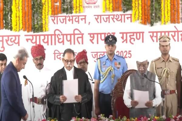 जस्टिस श्रीराम कलपाती राजेन्द्रन बने राजस्थान हाईकोर्ट के 43वें मुख्य न्यायाधीश, राजभवन में ली शपथ