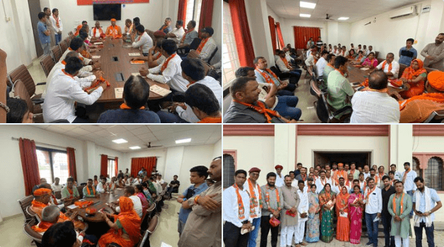 भाजपा सांसद सीपी जोशी और जिलाध्यक्ष रतनलाल गाडरी ने 3 अक्टूबर नवगठित कार्यकारिणी के साथ की बैठक