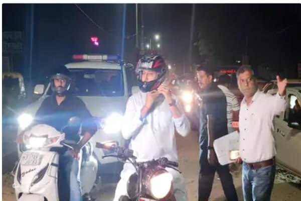आधी रात को बुलेट पर निकले उद्योग मंत्री राज्यवर्धन सिंह राठौड़, झोटवाड़ा की टूटी सड़कों का किया निरीक्षण